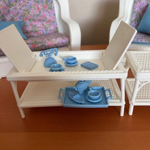 80s Barbie faux wicker furniture - Picture 5 of 13